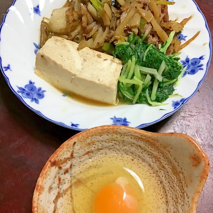 菊芋とネギの牛のしぐれ煮風豆腐 水菜と生卵付き レシピ 作り方 By とりあえず乾杯 楽天レシピ 菊芋とネギの牛のしぐれ煮風豆腐 水菜と生卵付き レシピ 作り方 By とりあえず乾杯 楽天レシピ